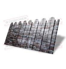 Профнастил фигурный С10 - 0,45 Окрас - Б, Print Elite с пленкой Fine Stone.