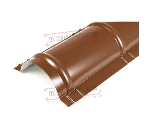 Планка конька круглого R110х2000 PURMAN-Argillite-0.5