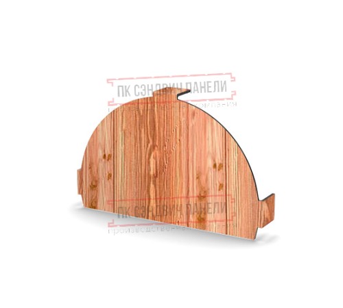 Заглушка конька круглого простая ECOSTEEL_T-Кедр-0.5