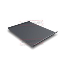 Фальц двойной стоячий 0,5 Quarzit lite RAL7024 мокрый асфальт с пленкой на замках