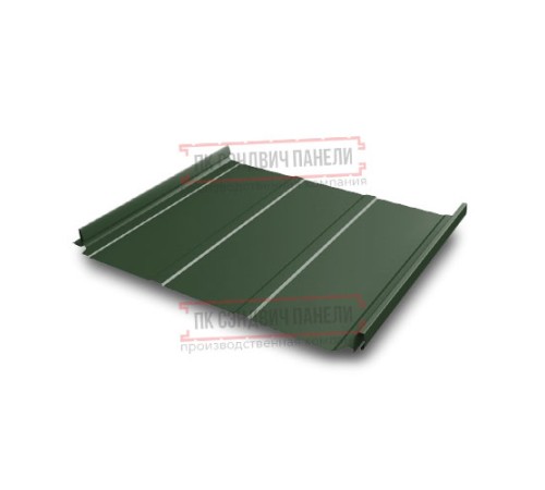 Кликфальц Pro Line 0,5 GreenCoat PuRAL RR 11 темно-зеленый (RAL6020 хромовая зелень) с пленкой на замках