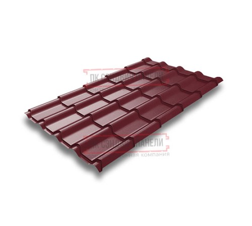 Металлочерепица Камея RAL3005 Drap-0.45