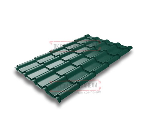 Металлочерепица Камея RAL6005 Satin-0.5