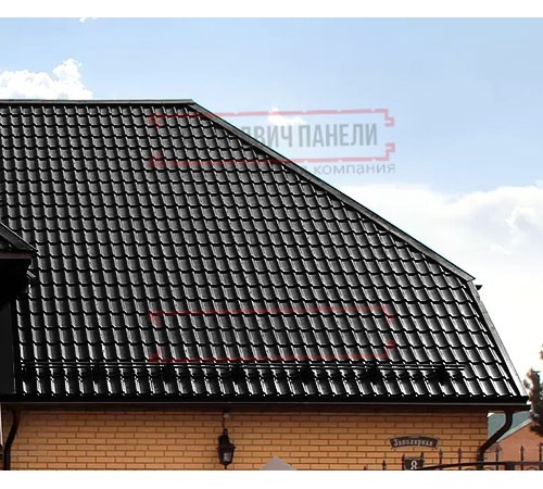 Металлочерепица Классик RAL9005 Quarzit lite-0,5