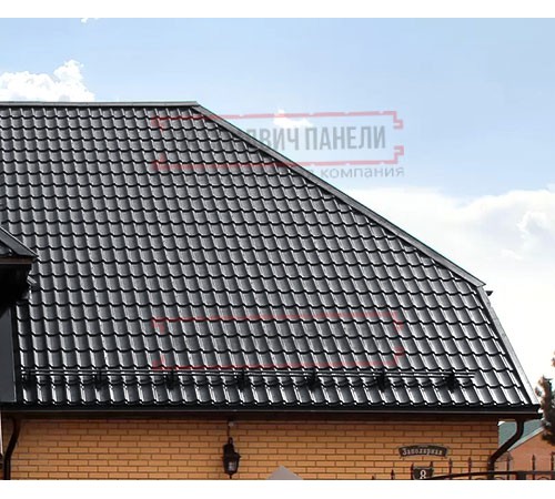 Металлочерепица Классик RAL7024 Velur-0,5