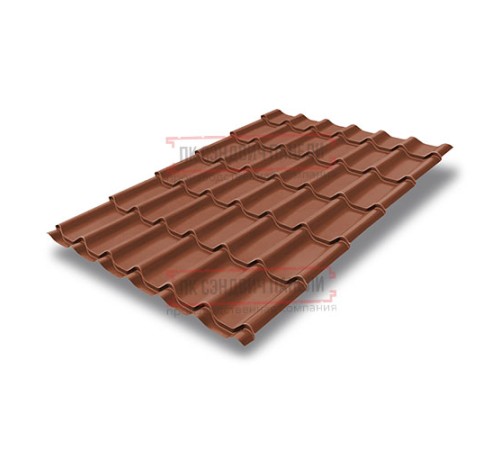 Металлочерепица Классик RAL8004 Velur-0,5