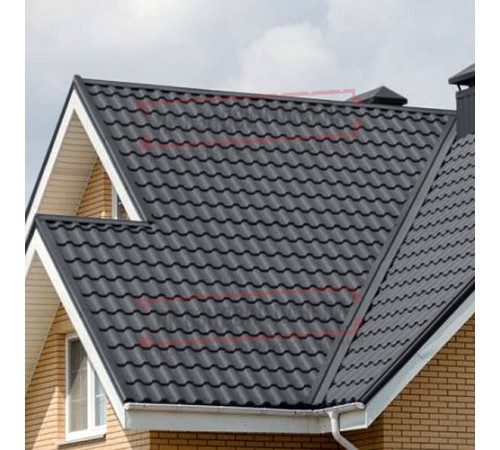 Металлочерепица Кредо RAL7024 PurLite Мatt-0,5