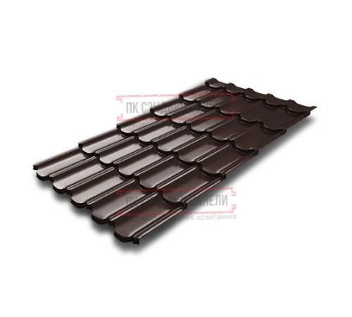 Металлочерепица Квинта плюс 3D RAL8017 Satin-0,5