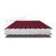 Сэндвич панели стеновые с пенополистиролом, ширина 1200 мм, толщина 60 мм, 0.5/0.5, бордо