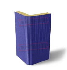 Угловая сэндвич-панель вертикальная из пенополиизоцианурата, 0.5/0.5, ширина 1200 мм, толщина 20 мм, RAL5002
