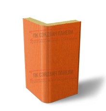 Угловая сэндвич-панель вертикальная из пенополиизоцианурата, 0.5/0.5, ширина 1200 мм, толщина 40 мм, RAL2004