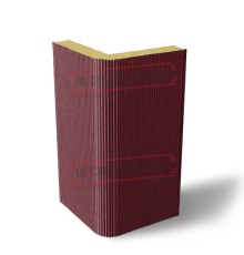 Угловая сэндвич-панель вертикальная из пенополиизоцианурата, 0.5/0.5, ширина 1000 мм, толщина 40 мм, RAL3005