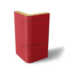 Угловая сэндвич-панель вертикальная из пенополиизоцианурата, 0.5/0.5, ширина 1000 мм, толщина 220 мм, RAL3020