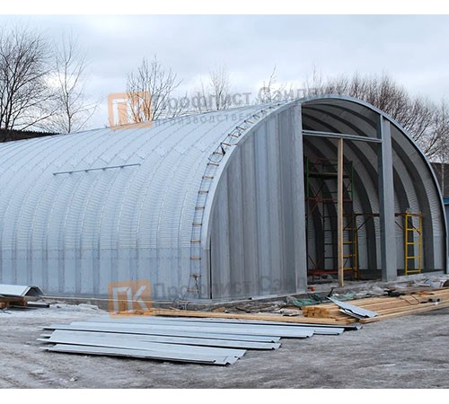 Сборно разборный ангар модель Q 16.8x5.6, 4.2x4.2, 2.5