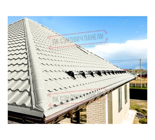 Планка конька круглого R110х2000 PURMAN-9010-0.5