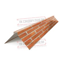 Планка конька плоского 150х150х2000 ECOSTEEL-Кирпич-0.5