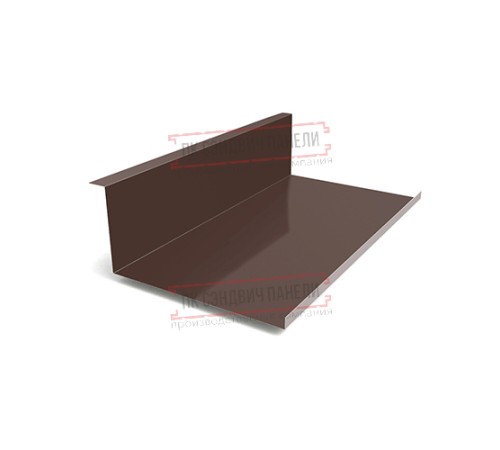 Планка примыкания нижняя 250х122х2000 ПЭ-8017-0.45