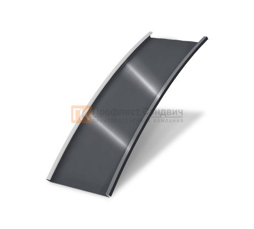 Продольно гнутый фальц гладкий 0,5 RAL 7024 Quarzit