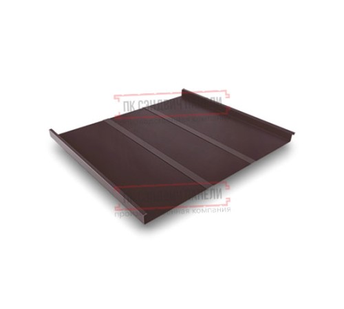 Фальц двойной стоячий Line 0,5 Rooftop Matte RAL8017 шоколад с пленкой на замках