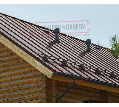Фальц двойной стоячий Line 0,5 Quarzit lite RAL8017 шоколад с пленкой на замках