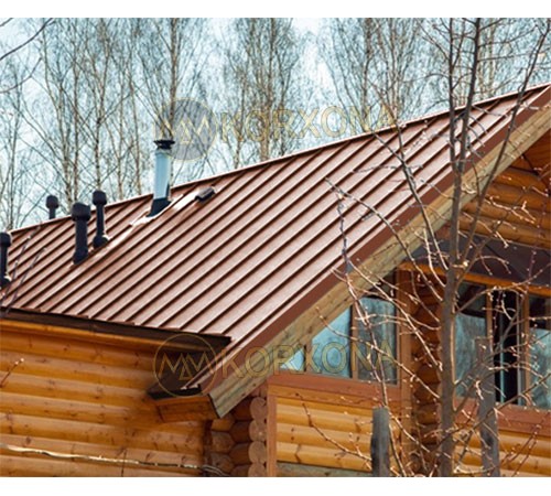 Кликфальц Line 0,5 Satin Мatt RAL8004 терракота