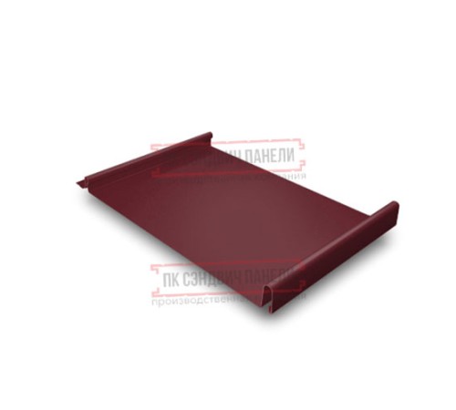 Кликфальц 0,5 Satin Мatt RAL3005 красное вино с пленкой на замках