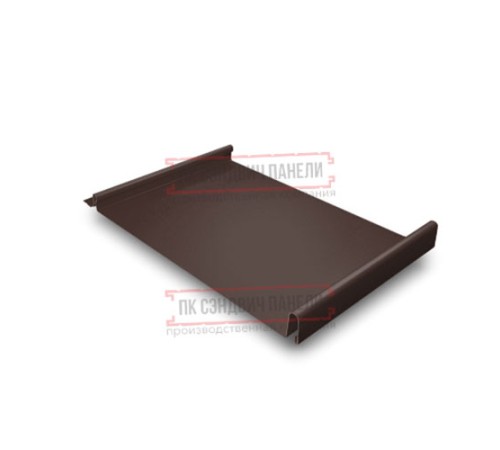 Кликфальц 0,45 Drap RAL8017 шоколад с пленкой на замках