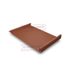 Кликфальц 0,5 PurLite Мatt RAL8004 терракота с пленкой на замках