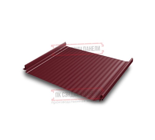 Кликфальц Pro Gofr 0,45 Drap ST RAL3005 красное вино с пленкой на замках