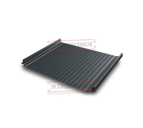 Кликфальц Pro Gofr 0,5 Satin Мatt RAL7016 антрацитово-серый с пленкой на замках