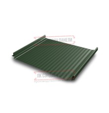 Кликфальц Pro Gofr 0,5 GreenCoat PuRALBT RR11 темно-зеленый (RAL6020 хромовая зелень) с пленкой на замках