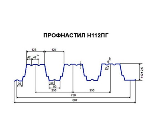 Продольно гнутый профнастил для укрытий конвейеров Н112ПГ-807, 1,0, нержавеющий