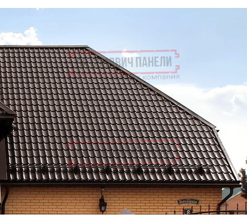 Металлочерепица Классик RAL8017 Quarzit lite-0,5