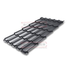 Металлочерепица Квинта плюс RAL7024 Quarzit lite-0.5