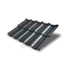 Металлочерепица модульная Квинта Uno 3D RR23 GreenСoat Pural Matt-0,5