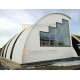 Сэндвич-панели арочные с пенополиуретаном, ширина 1000 мм, толщина 120 мм, 0.5/0.5, RAL9002