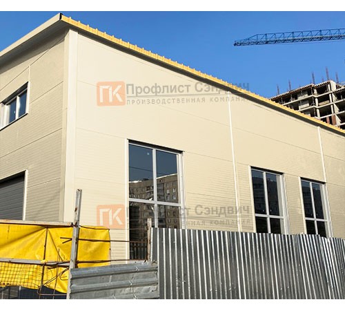Сэндвич панели без замков с пенополиизоциануратом, ширина 1000 мм, толщина 40 мм, 0.5/0.5, RAL1015