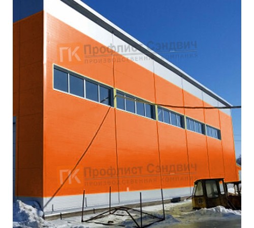 Сэндвич панели гладкие с пенополиизоциануратом, ширина 1200 мм, толщина 50 мм, 0.5/0.5, RAL2004