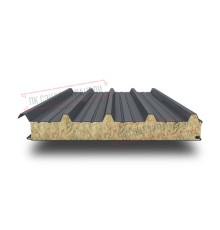 Сэндвич панели кровельные с минеральной ватой, ширина 1200 мм, толщина 140 мм, 0.5/0.5, RAL7024
