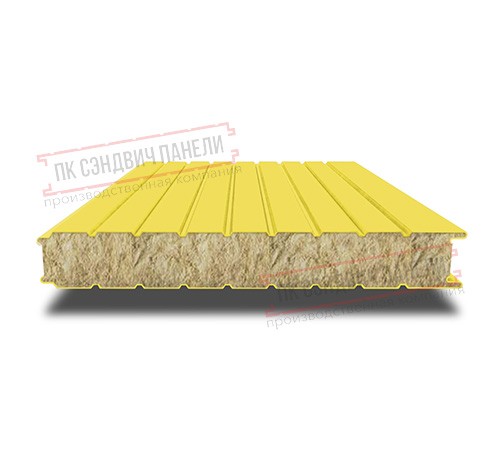 Сэндвич панели стеновые с минеральной ватой, ширина 1200 мм, толщина 150 мм, 0.5/0.5, RAL1018
