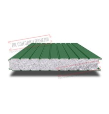 Сэндвич панели стеновые с пенополистиролом, ширина 1200 мм, толщина 100 мм, 0.5/0.5, RAL6002