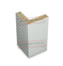 Горизонтальная угловая сэндвич-панель из минеральной ваты, ширина 1200мм, толщина 10мм, 0.5/0.5, RAL7047