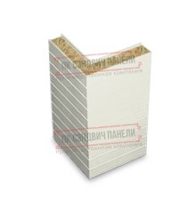 Горизонтальная угловая сэндвич-панель из минеральной ваты, ширина 1200мм, толщина 30мм, 0.5/0.5, RAL9003