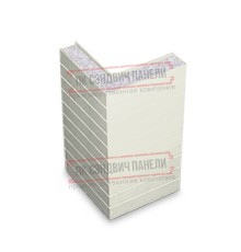 Горизонтальная угловая сэндвич-панель из пенополистирола, ширина 1200мм, толщина 50мм, 0.5/0.5, RAL9003