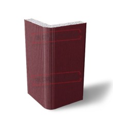 Угловая сэндвич-панель вертикальная из пенополистирола, 0.5/0.5, ширина 1200 мм, толщина 120 мм, RAL3005