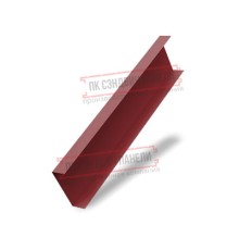 Декоративная накладка на столб жалюзи Milan,Tokyo 0,5 Satin с пленкой RAL 3011 коричнево-красный