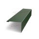 Нащельник (для калиток и ворот) 25х35 жалюзи Milan, Tokyo, Palermo 0,5 Velur RAL 6020 хромовая зелень (L1,68)