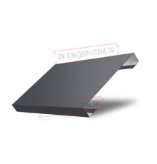 Ламель лицевая 125 Texas стартовая/финишная для калиток и ворот 0,45 PE с пленкой RAL 7024 мокрый асфальт