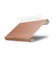 Ламель лицевая 125 жалюзи Texas 0,45 Print Elite White Wood