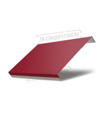 Ламель обратная 125 Texas стартовая/финишная для калиток и ворот 0,45 PE с пленкой RAL 3003 рубиново-красный